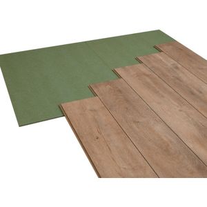 Per pak 7 m², 79 x 59 x 0,7 cm - Groene Zachtboard Ondervloerplaten 7 mm – Perfecte Basis voor Folievloerverwarming, Laminaat, PVC en Tapijt – Isolerend & Geluiddempend - vloerverwarming matten