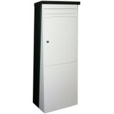 SafePost Eurotrend 1 vrijstaande brievenbus staal - zwart/wit