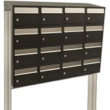 Stoer! - Brickset - Brievenbussysteem - Zwart - 16 Stuks - Met Dak En Statief