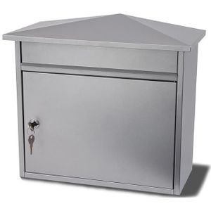 G2 Mersey wandbrievenbus staal - zilvergrijs