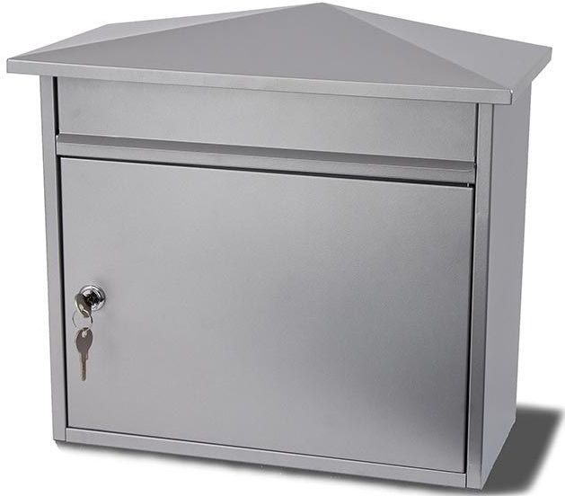 G2 Mersey wandbrievenbus staal - zilvergrijs