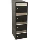 Stoer! Brickset 4-Hoog - Brievenbus - Zwart - Modulair Systeem