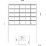 Stoer! Brickset - Brievenbus - Antraciet - Modulair Systeem