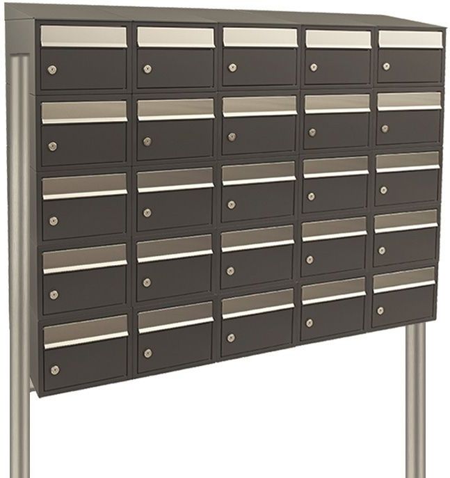 Stoer! Brickset - Brievenbus - Antraciet - Modulair Systeem