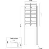 Stoer! Brickset - Brievenbussysteem - Zwart - Modulair - 10 Stuks