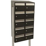 Stoer! Brickset - Brievenbussysteem - Zwart - Modulair - 10 Stuks