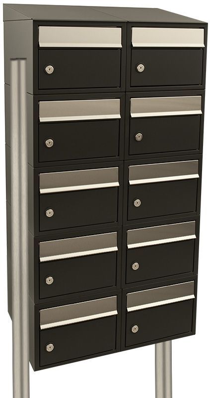 Stoer! Brickset - Brievenbussysteem - Zwart - Modulair - 10 Stuks