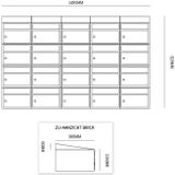 Stoer! Brickset 5-Breed 4-Hoog Met Dak Antraciet - Modulair Brievenbussysteem