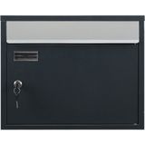 SafePost 910 wandbrievenbus staal - antracietgrijs/zilver