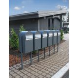 Brievenbus - Rood - Staal - Voor Buiten