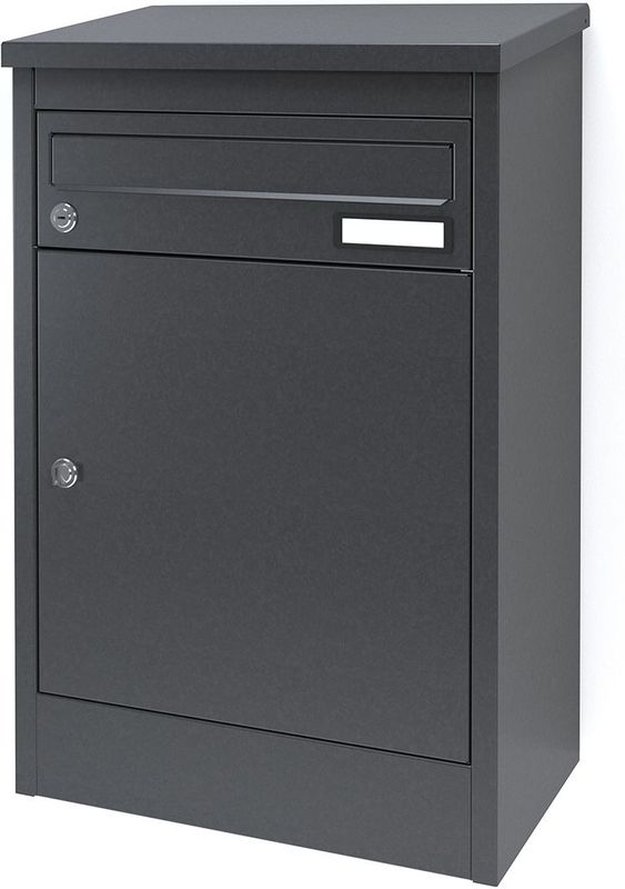 Joma K2 pakketbox met apart postvak staal - donkergrijs