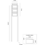 Stoer! Brickset 3-Hoog Brievenbussysteem Antraciet - Modulair - Gegalvaniseerd