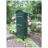 SafePost 80 brievenbus met pakketvak staal - groen