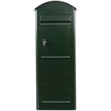 SafePost 80 brievenbus met pakketvak staal - groen