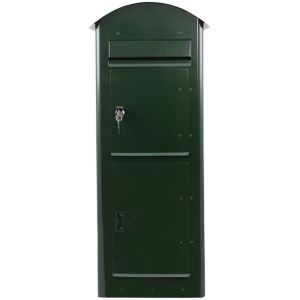 SafePost 80 brievenbus met pakketvak staal - groen