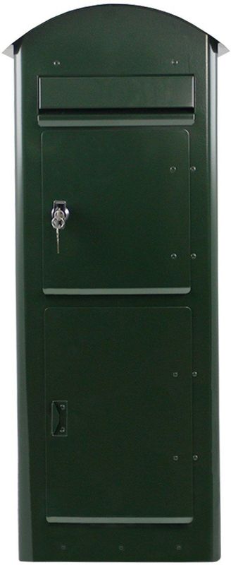 SafePost 80 brievenbus met pakketvak staal - groen