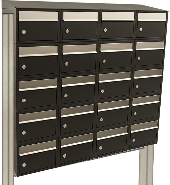 Stoer! Brickset - Brievenbus Systeem - Zwart - Modulair - 20 Stuks