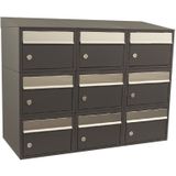 Stoer! Brickset 3-Breed 3-Hoog - Antraciet - Modulair Brievenbussysteem