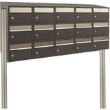 Stoer! Brickset 5-Breed 3-Hoog Met Dak Antraciet - Modulair Brievenbussysteem