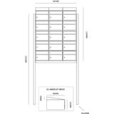 Stoer! Brickset - Brievenbussysteem - Zwart - 15 Stuks - Statief
