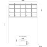 Stoer! Brickset - Brievenbussysteem - Zwart - Gegalvaniseerd