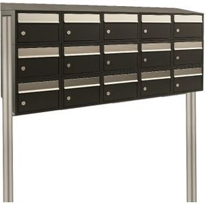 Stoer! Brickset - Brievenbussysteem - Zwart - Gegalvaniseerd