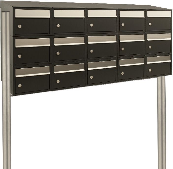 Stoer! Brickset - Brievenbussysteem - Zwart - Gegalvaniseerd