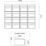 Stoer! Brickset - Brievenbussysteem - Antraciet - Modulair - 16 Stuks