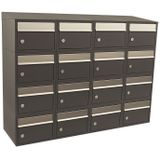 Stoer! Brickset - Brievenbussysteem - Antraciet - Modulair - 16 Stuks