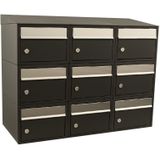 Stoer! Brickset - Brievenbussysteem - Zwart - Gegalvaniseerd Staal