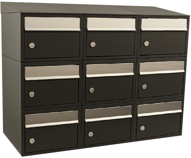 Stoer! Brickset - Brievenbussysteem - Zwart - Gegalvaniseerd Staal