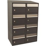 Stoer! Brickset 2-Breed 4-Hoog Brievenbussysteem Antraciet - Gegalvaniseerd - RVS