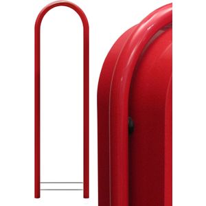 Bobi - Round - Brievenbus Statief - Helderrood - Staal - Vrijstaand