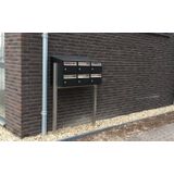 Stoer! Brickset - Brievenbussysteem - Zwart - Modulair - 4 Brievenbussen