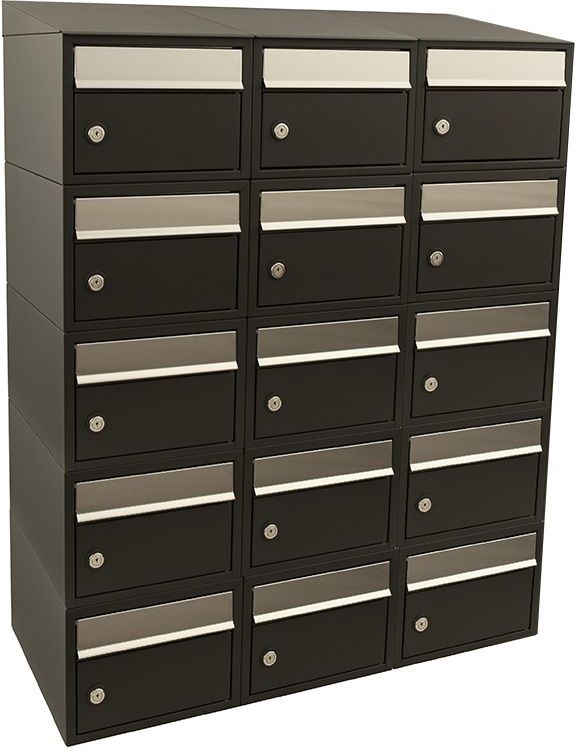 Stoer! Brickset - Brievenbussysteem - Zwart - 15 Brievenbussen