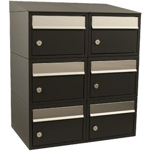 Stoer! Brickset - Brievenbussysteem - Zwart - Gegalvaniseerd