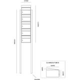 Stoer! Brickset - 5-Hoog Met Dak - Zwart - Modulair Brievenbussysteem