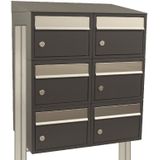 Stoer! Brickset 2-Breed 3-Hoog Met Dak Antraciet - Modulair Brievenbussysteem - 40215065_2x3ds