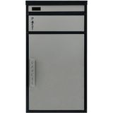SafePost Tiamat 65 brievenbus met pakketvak staal - antraciet/zilvergrijs