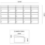 Stoer! Brickset 5-Breed 3-Hoog Met Dak Antraciet - Modulair Brievenbussysteem - 15 Brievenbussen