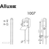 Brievenbus statief Allux 1007 - zwart