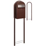 BOBI Brievenbus Grande - Bruin - RVS Klep