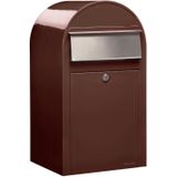 BOBI Brievenbus Grande - Bruin - RVS Klep