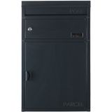 SafePost 45 wandbrievenbus met pakketvak staal - antracietgrijs