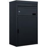 SafePost 45 wandbrievenbus met pakketvak staal - antracietgrijs