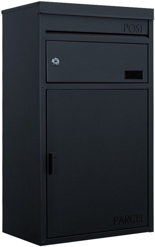 SafePost 45 wandbrievenbus met pakketvak staal - antracietgrijs