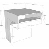 Flexibele Post Inbouw - Doorvoerkast Stoer! Zwart 350-500mm.