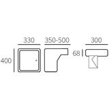 Flexibele Post Inbouw - Doorvoerkast Stoer! Zwart 350-500mm.