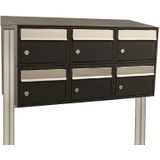 Stoer! Brickset - Brievenbussysteem - Zwart - Modulair - Inclusief Dak