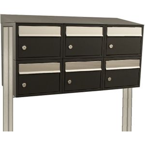 Stoer! Brickset - Brievenbussysteem - Zwart - Modulair - Inclusief Dak